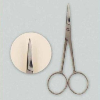 Rozsdamentes hegyes egyenes olló - 10 cm