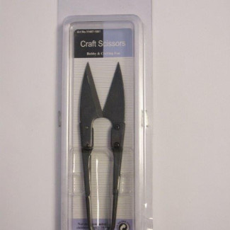 Egyenes, fekete szálvágó olló, erősített pengéjű kivitel