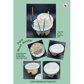 Ecsetmosó, ecsettartó - kerek, műanyag - 17 x 9 cm