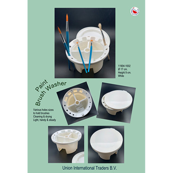 Ecsetmosó, ecsettartó - kerek, műanyag - 17 x 9 cm