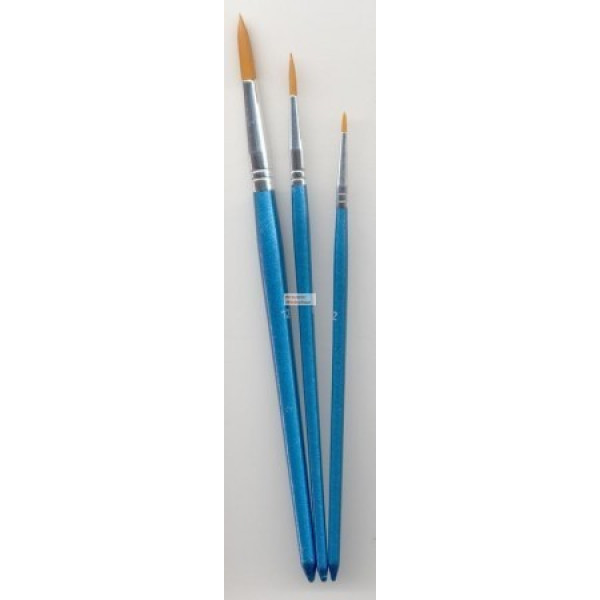 Ecsetkészlet - Gold Taklon kerek hegyes ecsetek - 3 db