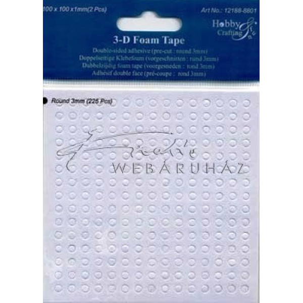 3mm - átmérőjű Ragasztó korongok