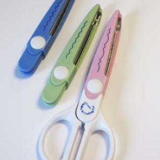 Cikk-cakk élű ollókészlet - 3 db különböző minta