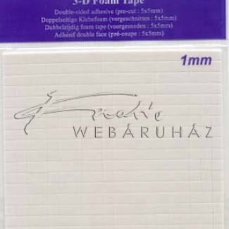 Ragasztókocka - 1mm vastag - 3D Ragasztókocka 5 x 5 mm