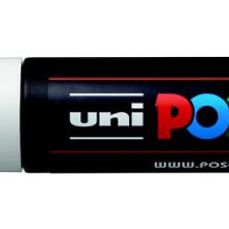 Dekormarker, 15 mm, vágott, UNI Posca PC-17K - Fehér 01