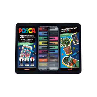 Dekormarker készlet - UNI Posca vegyes ajándékkészlet, 20 db-os - POP