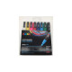 Dekormarker készlet, 0,9-1,3 mm, UNI Posca PC-3M - 8 színű készlet (fekete, fehér, piros, rózsaszín, kék, világoskék, zöld, sárga)