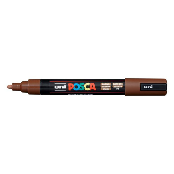 Dekormarker, 0,9-1,3 mm, UNI "Posca PC-3M", barna 21