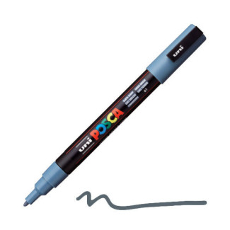 Dekormarker, 0,9-1,3 mm, UNI "Posca PC-3M" - Palaszürke 61
