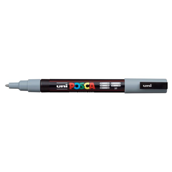 Dekormarker, 0,9-1,3 mm, UNI "Posca PC-3M", szürke 037