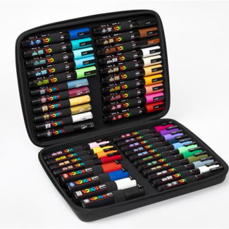 Dekormarker készlet, táskában, UNI Posca - 40 darabos