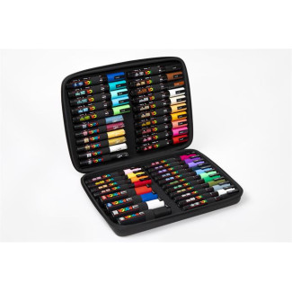 Dekormarker készlet, táskában, UNI Posca - 40 darabos