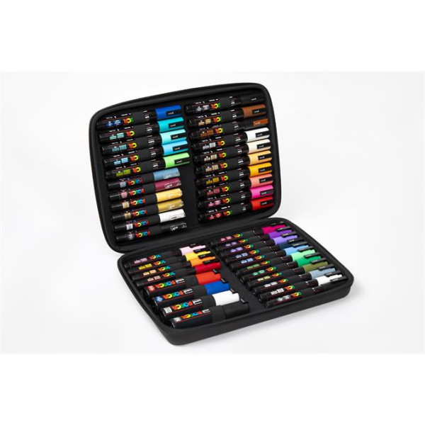 Dekormarker készlet, táskában, UNI Posca - 40 darabos
