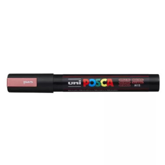 Dekormarker, 1,8-2,5 mm, UNI Posca PC-5M - Metálpiros 15