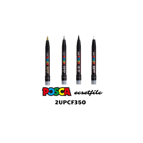 Posca ecsetfilc, ecsetvégű dekormarker (PCF-350) - Fehér 01 Posca ecsetfilc, ecsetvégű dekormarker (PCF-350) - Fehér 01