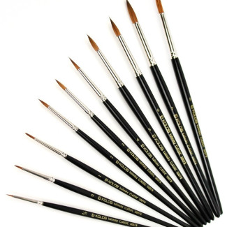 Művészecset - KOLOS Kolinsky nyest ecset, rövidnyelű, kerek - 00-s méret