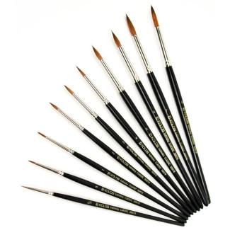 Művészecset - KOLOS Kolinsky nyest ecset, rövidnyelű, kerek - 6-os méret Művészecset - KOLOS Kolinsky nyest ecset, rövidnyelű, kerek - 6-os méret