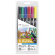 Tombow ABT Dual Brush Pen - Kéthegyű marker filctoll 6 db - alapszínek Tombow ABT Dual Brush Pen - Kéthegyű marker filctoll 6 db - alapszínek