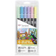 Tombow ABT Dual Brush Pen - Kéthegyű marker filctoll 6 db - pasztell színek Tombow ABT Dual Brush Pen - Kéthegyű marker filctoll 6 db - pasztell színek