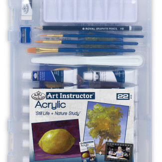 Művészeti oktató készlet - Akrilfestés - műanyag hordtáskában