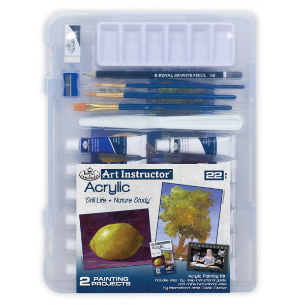 Művészeti oktató készlet - Akrilfestés - műanyag hordtáskában