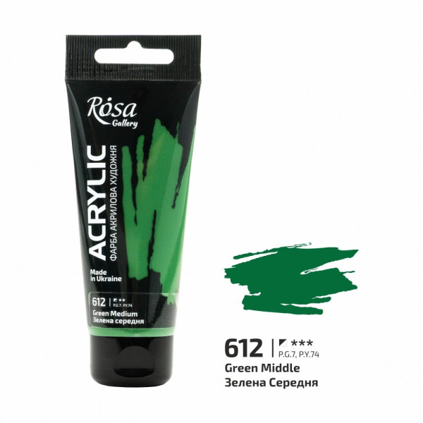 Rosa akrilfesték 60ml – 612 középzöld