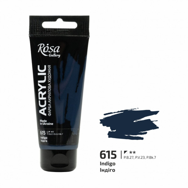 Rosa akrilfesték 60ml – 615 indigó