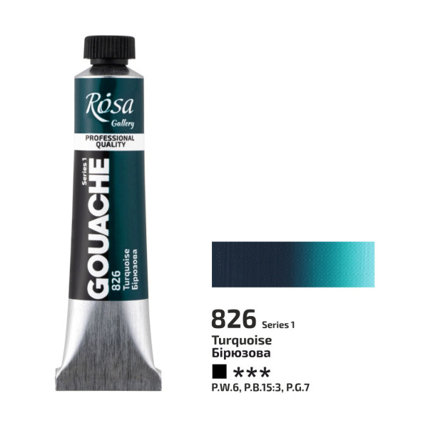 Rosa gouache festék 20ml – 826 türkiz