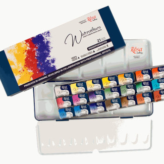 Rosa akvarellfesték készlet 21 db - Monopigmentált