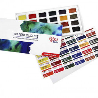 Rosa tanulói akvarellfesték készlet 24 db