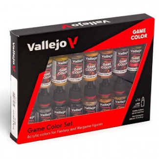 Vallejo modellező festékkészlet 16x18ml – Leather & Metal Vallejo modellező festékkészlet 16x18ml – Leather & Metal