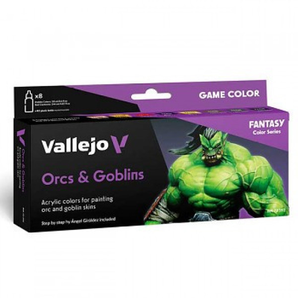 Vallejo modellező festékkészlet 8x18ml – Orcs & Goblins Vallejo modellező festékkészlet 8x18ml – Orcs & Goblins