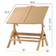 Rajz- és Festőasztal, Natúr - MEEDEN Vintage Wood Drafting Table, Natural Rajz- és Festőasztal, Natúr - MEEDEN Vintage Wood Drafting Table, Natural