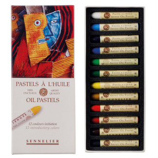 Set of oil pastels Sennelier 12 pcs basic shades Set of oil pastels Sennelier 12 pcs basic shades