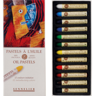 Set of oil pastels Sennelier 12 pcs basic shades Set of oil pastels Sennelier 12 pcs basic shades