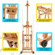 Festőállvány, műtermi, összecsukható, gurítható - MEEDEN Versatile H-Frame Studio Easel Natural Festőállvány, műtermi, összecsukható, gurítható - MEEDEN Versatile H-Frame Studio Easel Natural
