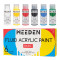 Akrilfesték készlet - MEEDEN Fluid Acrylic Paint Set, 6 Vibrant Colors 6x60 ml - BASIC