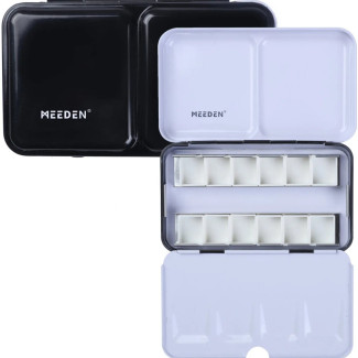 M-ART MEEDEN Akvarell szilketartó fémből - 12 félszilke vagy 6 egész szilke részére - 14 x 3.5 x 14 cm - Fekete