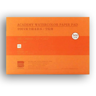 Akvarelltömb - Baohong Pure Cotton Hot Press Watercolor Paper Pad 380x260mm Akvarelltömb - Baohong Pure Cotton Hot Press Watercolor Paper Pad 380x260mm