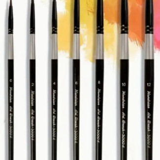 Hegyes kerek ecset akvarellhez, Mondrian 3000 - Kevert szőrű: Mókuszőr és Black Taklon szálak vegyesen - 4-es méret Hegyes kerek ecset akvarellhez, Mondrian 3000 - Kevert szőrű: Mókuszőr és Black Taklon szálak vegyesen - 4-es méret