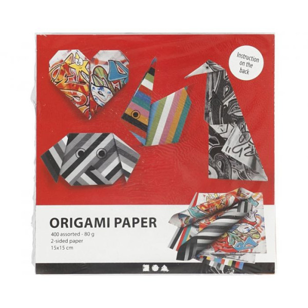 Origami papír - Graffiti mintás, 4 féle minta Origami papír - Graffiti mintás, 4 féle minta