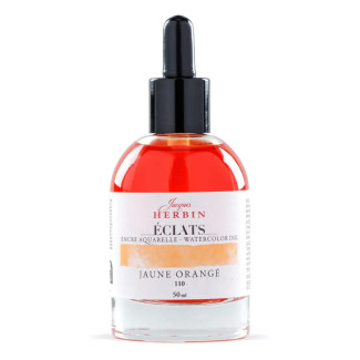 Akvarell művésztinta, 50 ml - Jacques Herbin Éclats Fine Art Ink - Narancs sárga