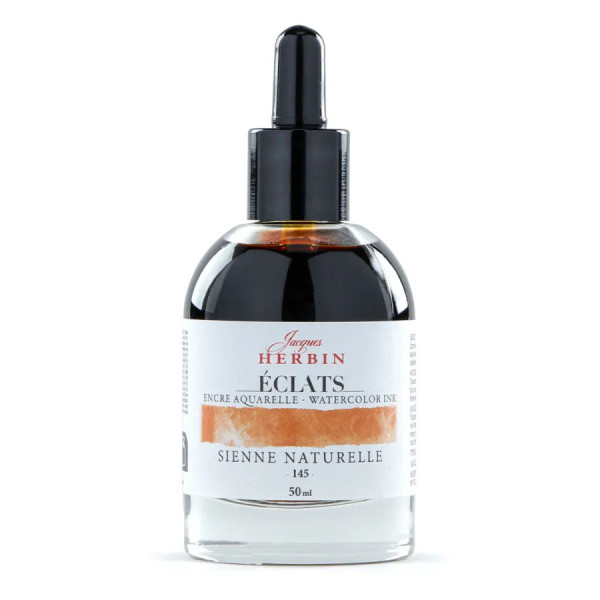 Akvarell művésztinta, 50 ml - Jacques Herbin Éclats Fine Art Ink - Természetes sziéna