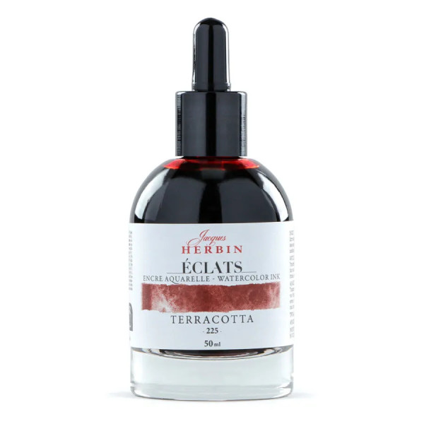 Akvarell művésztinta, 50 ml - Jacques Herbin Éclats Fine Art Ink - Burgundy