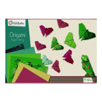 Origami papír ajándék készlet - Különleges origami papírok dobozos készletben - Kislányoknak