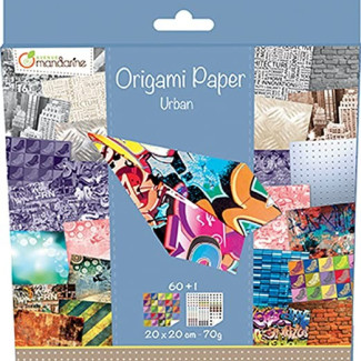 Origami papír - Design papíros hajtogató készlet, 20x20cm, 60 lap - Urban