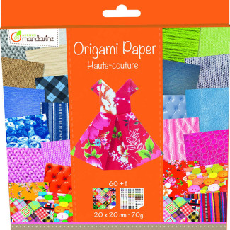 Origami papír - 60 lapos, Divat mintás hajtogató készlet 20x20 cm - Divat
