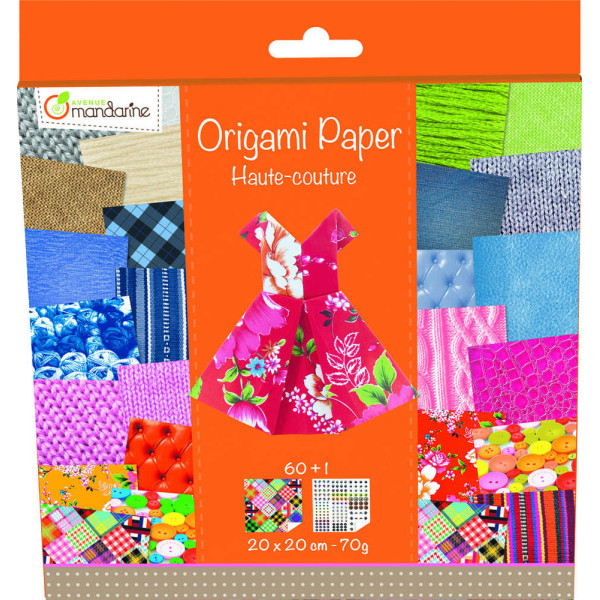 Origami papír - 60 lapos, Divat mintás hajtogató készlet 20x20 cm - Divat Origami papír - 60 lapos, Divat mintás hajtogató készlet 20x20 cm - Divat