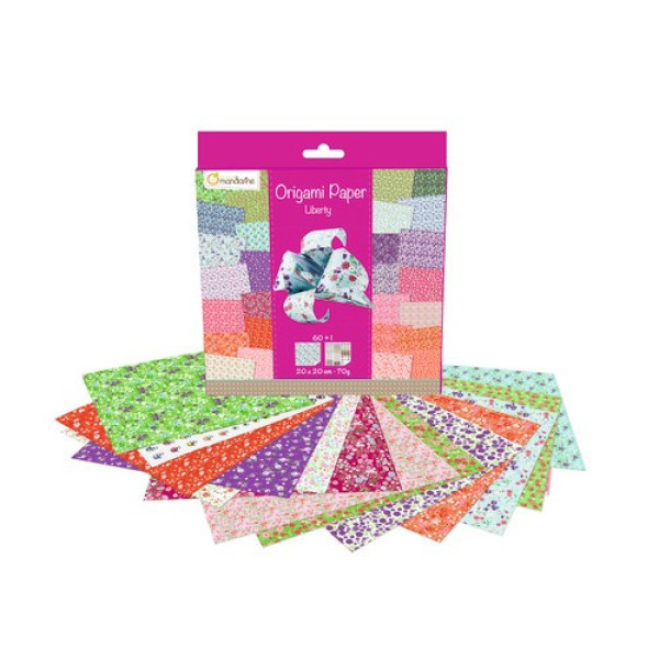 Origami papír - 60 lapos hajtogató készlet 20x20 cm - Virágos boldogság Origami papír - 60 lapos hajtogató készlet 20x20 cm - Virágos boldogság