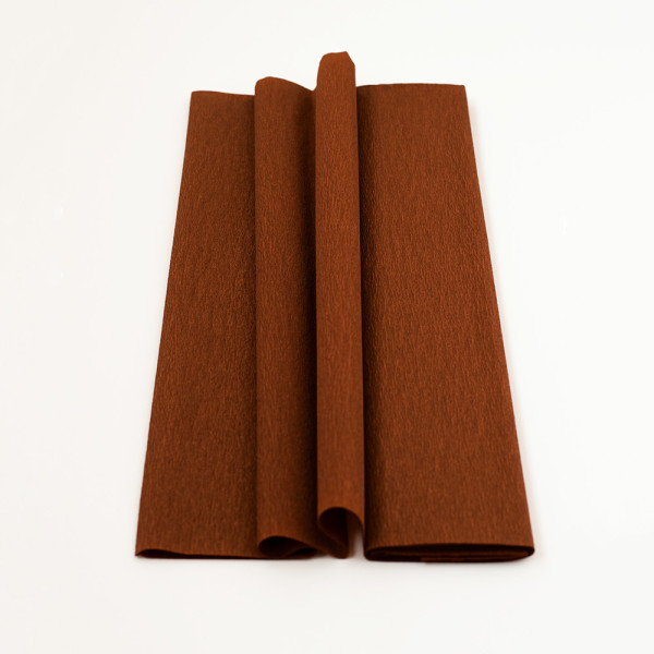Krepp-papír 75% kreppelés 40 g/m2 CSOKOLÁDÉ 0,5 x 2,50 cm Krepp-papír 75% kreppelés 40 g/m2 CSOKOLÁDÉ 0,5 x 2,50 cm